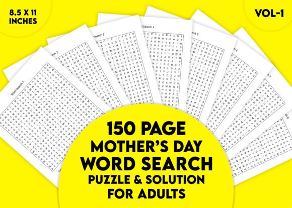 150 Mother’s Day Word Search Vol-1: A Strategic Tool for Connection, Relaxation, and Thoughtful Gifting