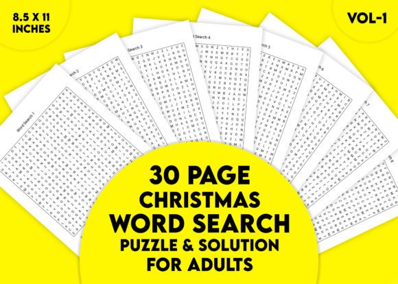 30 Christmas Word Search Puzzle Vol-1 – A Thoughtful Holiday Companion for Adults