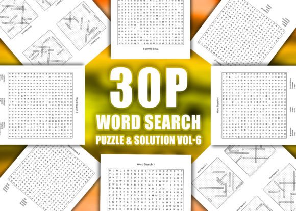 30 Word Search Puzzle Solution Vol-6: A Thoughtful Choice for Adult Puzzle Enthusiasts