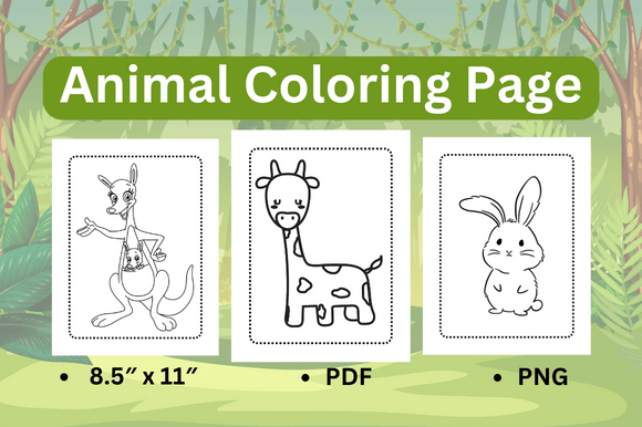 Animal Coloring Page for Kids Vol-2: A Versatile Resource for Creators, Educators, and Families