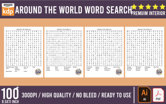 Around the World Word Search Puzzle: A Journey Through Geography and Vocabulary
