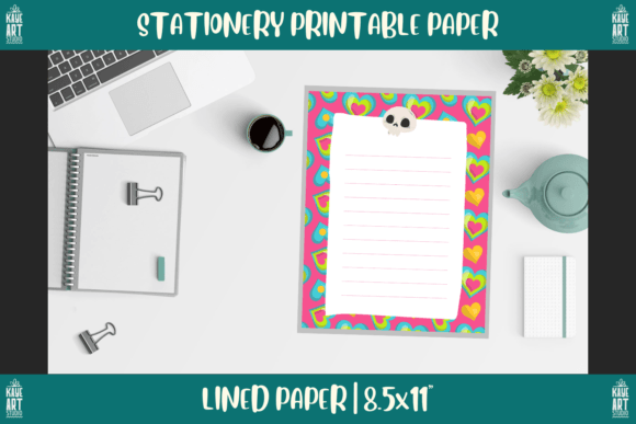 Bordered Stationery Printable Paper 075 for Creative Projects