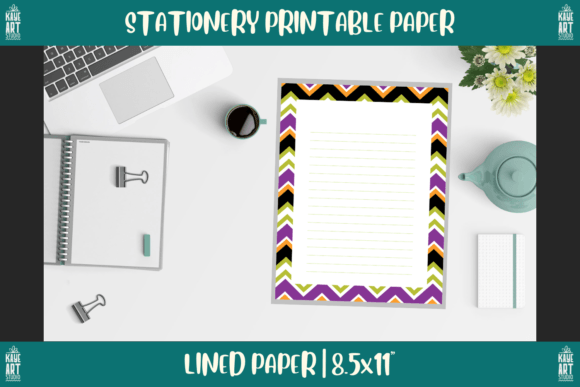 Bordered Stationery Printable Paper 143: Versatile Paper Set
