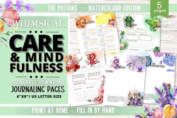 Care Mindfulness Journal Printable 505: A Practical Tool for Building Self-Awareness