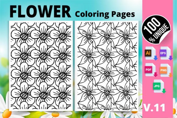Flower Coloring Page KDP Interior V.11: A Strategic Tool for Publishing, Creativity, and Business Growth