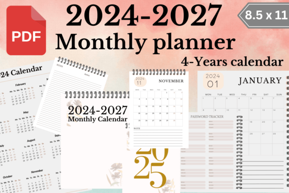 Mapping Your Journey with the 2024-2027 Monthly Planner for KDP 4-Year