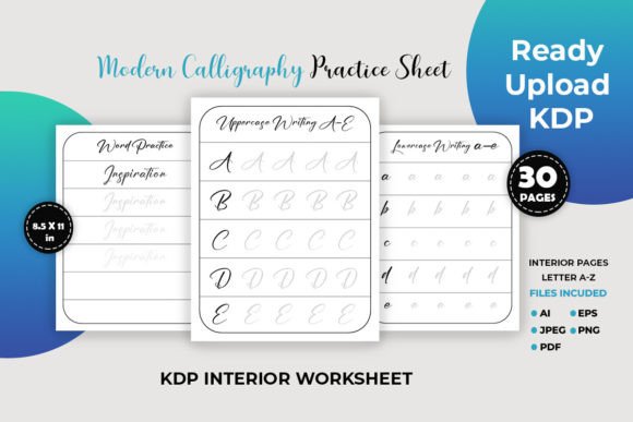 Modern Calligraphy Practice Sheet for Natural Style