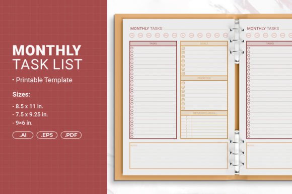 Monthly Task List Printable Template