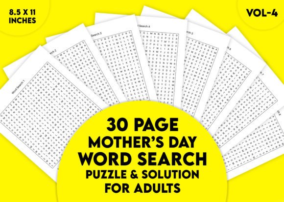 Mother's Day Word Search Vol-4: Design Insights