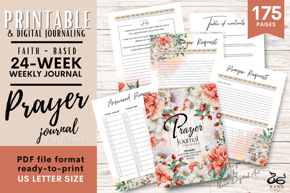 Prayer Journal for Women Weekly Journal