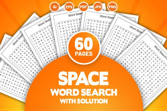 Space Word Search Puzzle for KDP
