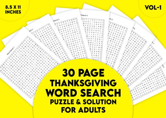 Thanksgiving Word Search Puzzle Vol-1: A Festive Mental Workout