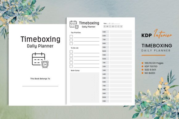 Timeboxing Daily Planner KDP Interior: A Practical Tool for Structured Productivity