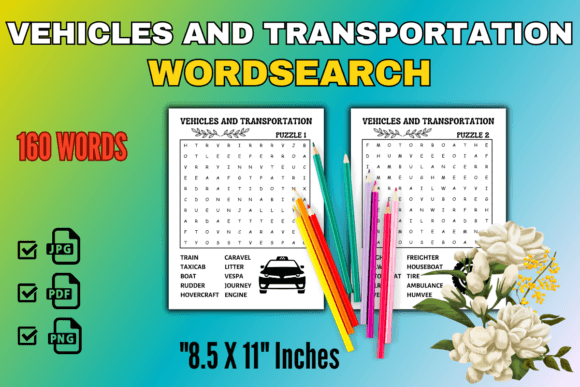 Vehicles and Transportation Wordsearch Puzzles for Adults Who Want More from Their Downtime