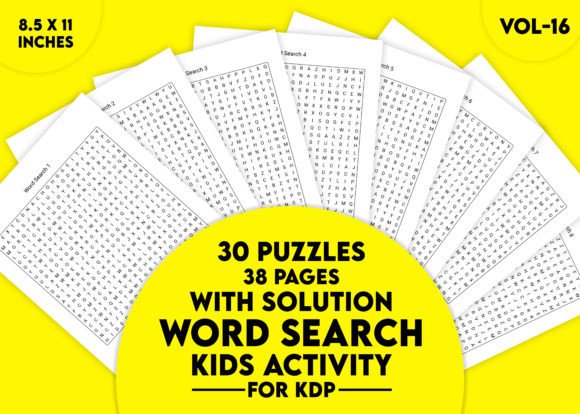 Word Search Kids Activity for KDP Vol-16: A Closer Look at Puzzle-Based Learning and Engagement