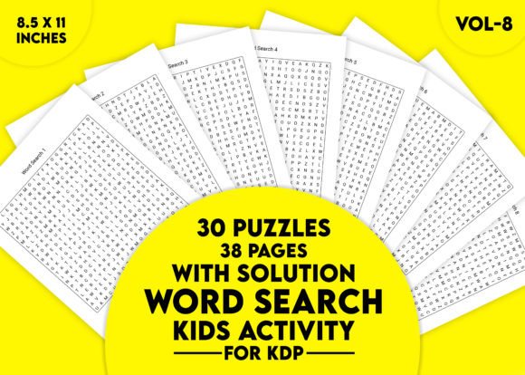 Word Search Kids Activity for KDP Vol-8